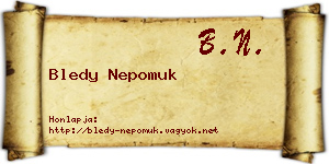 Bledy Nepomuk névjegykártya